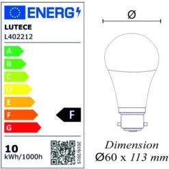 Lot De 10 Ampoules LED 11,1W (équiv. 75W) B22 1055lm 4000K - Garantie 5 Ans -OSRAM || EUROPALAMP Soldes Boutique 58397233 4
