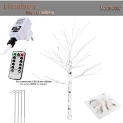 VOLTRONIC® Arbre Lumineux 120 Cm, 96 LEDs, 8 Programmes, Télécommande Incluse, Décoration Lumineuse, Norme IP44 -OSRAM || EUROPALAMP Soldes Boutique 58478607 4