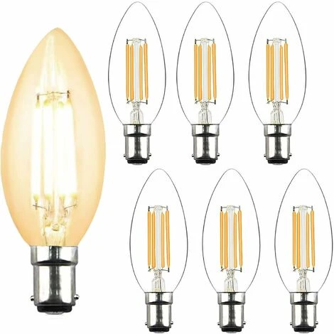 4W C35 B15 Ampoule LED à Filament Non Dimmable Bougie Ampoule 2700K Blanc Chaud Équivalent 40W Ampoule Incandescence 360 Degrés Angle Lot De 6,T-Audace 3 4W C35 B15 Ampoule LED à Filament Non Dimmable Bougie Ampoule 2700K Blanc Chaud Équivalent 40W Ampoule Incandescence 360 Degrés Angle Lot De 6,T-Audace