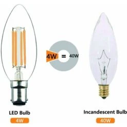 4W C35 B15 Ampoule LED à Filament Non Dimmable Bougie Ampoule 2700K Blanc Chaud Équivalent 40W Ampoule Incandescence 360 Degrés Angle Lot De 6,T-Audace 9 4W C35 B15 Ampoule LED à Filament Non Dimmable Bougie Ampoule 2700K Blanc Chaud Équivalent 40W Ampoule Incandescence 360 Degrés Angle Lot De 6,T-Audace -OSRAM || EUROPALAMP Soldes Boutique 58773250 3