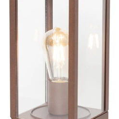 QAZQA Charlois - Lampe Sur Pied Extérieur Industriel - 1 Lumière - L 14 Cm - Brun Rouille - Rustique - Éclairage Extérieur -OSRAM || EUROPALAMP Soldes Boutique 58973451 3