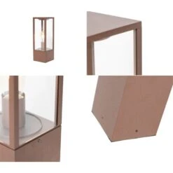 QAZQA Charlois - Lampe Sur Pied Extérieur Industriel - 1 Lumière - L 14 Cm - Brun Rouille - Rustique - Éclairage Extérieur -OSRAM || EUROPALAMP Soldes Boutique 58973451 4