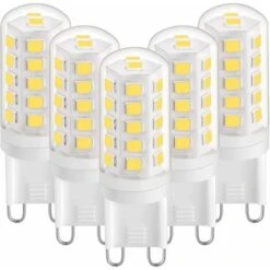 LED G9 3.2W Blanc Chaud 3000K, Ampoules LED G9 350LM, Équivalent à Une Ampoule Halogène 28W 40W, Lilaris 5Pcs