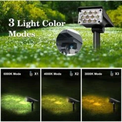 LYCXAMES -- 20 LED Lampe Solaire 3000K-6000K Lumiere Solaire Exterieur Lampe Solaire Jardin Avec IP65 étanche Sans Fil Spot Solaire Projecteur Solaire Applique Murale Éclairage De Sentiers（1pack） -OSRAM || EUROPALAMP Soldes Boutique 59688710 2