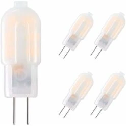 Déstockage G4 LED Ampoule,5-Pack 8W Ampoules Halogènes Équivalentes,Ampoule LED G4 1W Économie Pour Les Ampoules De Hotte,AC/DC 12V 130LM 3000K