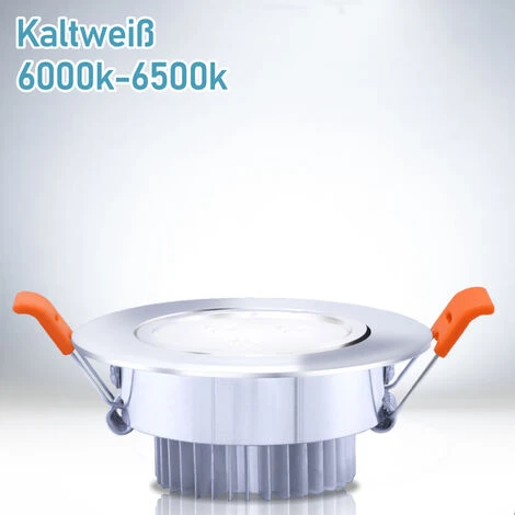 EINFEBEN 10X LED Spot Spot Encastré Set Spot Encastré Pour Plafond IP44 3W A++ 230 V Blanc Froid CE&ROHS Avec Transformateur 7 EINFEBEN 10X LED Spot Spot Encastré Set Spot Encastré Pour Plafond IP44 3W A++ 230 V Blanc Froid CE&ROHS Avec Transformateur – Image 5