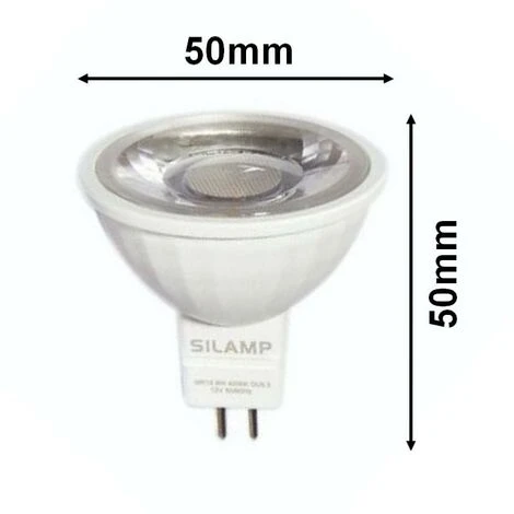 Ampoule LED GU5.3 / MR16 12V 8W SMD 80° - Blanc Chaud 2300K - 3500K - SILAMP 4 Ampoule LED GU5.3 / MR16 12V 8W SMD 80° - Blanc Chaud 2300K - 3500K - SILAMP – Image 2