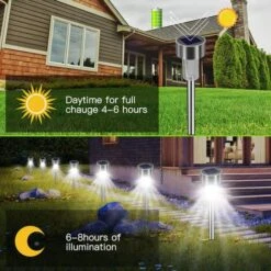 Lampe Solaire Jardin Exterieure Au Sol 12pcs Lampes Jardin Etanche Lampe Sans Fil LED Décoration Eclairage Solaire Extérieur Blanche Froide Pour Chemins Pelouse Automatique Rechargeable -OSRAM || EUROPALAMP Soldes Boutique 60167819 4