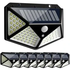 Lot De 8 Projecteurs Solaire 100LED IP65 étanche Extérieur