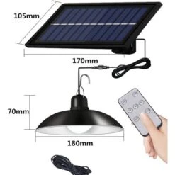 Solaire Lampes Lustre Solaire Avec Télécommande étanche 2 Têtes Câble 3 M - Lumière Blanche -OSRAM || EUROPALAMP Soldes Boutique 60914628 5