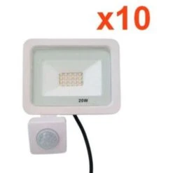 Projecteur LED Extérieur 20W IP65 BLANC Avec Détecteur De Mouvement Crépusculaire (Pack De 10) - Blanc Neutre 4000K - 5500K - SILAMP -OSRAM || EUROPALAMP Soldes Boutique 60978177 3