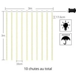 Guirlande LED Connectée Rideau Multicolore 220V 3M IP44 180 LED (+transfo) - SILAMP -OSRAM || EUROPALAMP Soldes Boutique 60978229 5