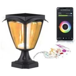 Lanterne Solaire Connectée à Poser RGBW IP54 - Noir - SILAMP -OSRAM || EUROPALAMP Soldes Boutique 60978246 2