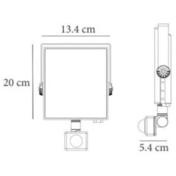 Projecteur LED Connecté WiFi RGBW 20W IP44 Avec Détecteur De Mouvement - Noir - SILAMP -OSRAM || EUROPALAMP Soldes Boutique 60978265 3