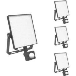 Projecteur LED Connecté WiFi RGBW 20W IP44 Avec Détecteur De Mouvement (Lot De 4) - SILAMP