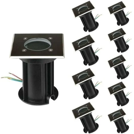 Spot LED Extérieur Encastrable Carré IP65 Pour Ampoule GU10 (Pack De 10) 3 Spot LED Extérieur Encastrable Carré IP65 Pour Ampoule GU10 (Pack De 10)