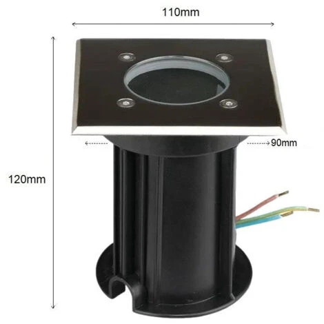 Spot LED Extérieur Encastrable Carré IP65 Pour Ampoule GU10 (Pack De 10) 5 Spot LED Extérieur Encastrable Carré IP65 Pour Ampoule GU10 (Pack De 10) – Image 3