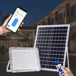 Projecteur Solaire LED Connecté 20W IP65 (Panneau Solaire + Télécommande Inclus) - Blanc Froid 6000K - 8000K - SILAMP -OSRAM || EUROPALAMP Soldes Boutique 60978573 4