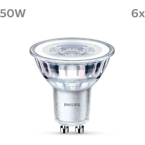 Philips Pack De 6 Ampoules LED GU10, 50W, Blanc Chaud 7 Philips Pack De 6 Ampoules LED GU10, 50W, Blanc Chaud – Image 5
