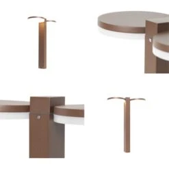 QAZQA Esmee - LED Lampe Sur Pied Extérieur Moderne - 2 Lumière - L 16 Cm - Brun Rouille - Moderne - Éclairage Extérieur -OSRAM || EUROPALAMP Soldes Boutique 63646532 3