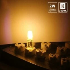 LED G4 Dimmable Ampoules,2W Equivalent 20W Halogène Lampe,200LM Blanc Chaud Économies D’énergie Ampoule,Pas De Scintillement,AC/DC 12-24V,G4 Bi-pin ,360°Angle De Faisceaux,Lot De 10 [Classe énergétiqu -OSRAM || EUROPALAMP Soldes Boutique 64568468 4