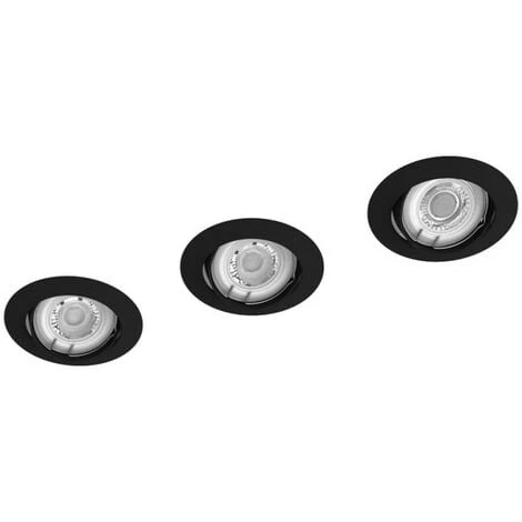 Xanlite - Lot De 5 Spots Noirs Encastrables LED Avec Ampoules Incluses, Culot GU10, 345 Lumens, équivalence 50 W, 2700K, Blanc Chaud - PACK5SP50AN 6 Xanlite - Lot De 5 Spots Noirs Encastrables LED Avec Ampoules Incluses, Culot GU10, 345 Lumens, équivalence 50 W, 2700K, Blanc Chaud - PACK5SP50AN – Image 4