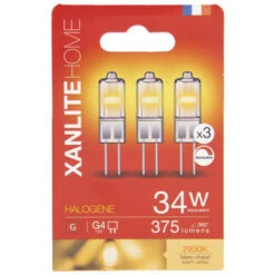 Xanlite - Lot De 3 Ampoules Halogènes Culot G4, 375 Lumens, 2900 Kelvins, Blanc Chaud, Dimmable - PACK3HG420W -OSRAM || EUROPALAMP Soldes Boutique 64569505 4