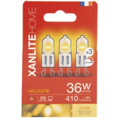 Xanlite - Lot De 3 Ampoules Halogènes Culot G9, 410 Lumens, 36W, 2700 Kelvins, Blanc Chaud Dimmable - PACK3HG930W 9 Xanlite - Lot De 3 Ampoules Halogènes Culot G9, 410 Lumens, 36W, 2700 Kelvins, Blanc Chaud Dimmable - PACK3HG930W -OSRAM || EUROPALAMP Soldes Boutique 64569528 4
