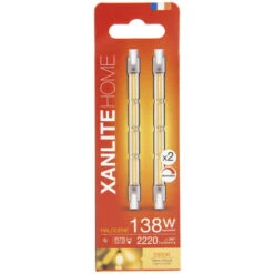 Xanlite - Lot De 2 Ampoules Halogènes Culot R7S, 118mm, 2200 Lumens, équivalence 138 W, 2900 Kelvins, Dimmable - PACK2HR7S118118W -OSRAM || EUROPALAMP Soldes Boutique 64569529 4