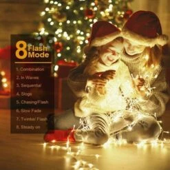 Guirlande Lumineuse Extra Longue De 100 M 500 LED, Quntis Extérieur Intérieur étanche Avec 8 Modes, Guirlande Lumineuse Enfichable Fil Clair Blanc Chaud Pour La Décoration D'arbre D'été -OSRAM || EUROPALAMP Soldes Boutique 64615858 3