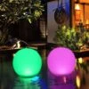 Lampe Solaire Flottante,Globe Solaire à LED étanche IP67, 34CM Boule Lumineuse 4 Modes, Lampe De Nuit à DEL Changeante De Couleur Extérieure, Décor De Fête Pour Piscine,Plage,Jardin,Pelouse(2Pcs) -OSRAM || EUROPALAMP Soldes Boutique 65653486 1