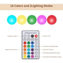 Lampe Solaire Flottante,Globe Solaire à LED étanche IP67, 34CM Boule Lumineuse 4 Modes, Lampe De Nuit à DEL Changeante De Couleur Extérieure, Décor De Fête Pour Piscine,Plage,Jardin,Pelouse(2Pcs) -OSRAM || EUROPALAMP Soldes Boutique 65653486 5