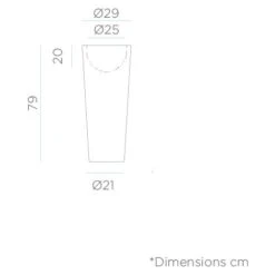 MOOVERE - Pot Lumineux Haut 80 Solaire+batterie Rechargeable Led Rgb Avec Télécommande ø29x79cm -OSRAM || EUROPALAMP Soldes Boutique 65825860 3