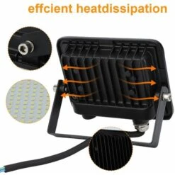 Randaco Projecteurs LED à L'extérieur Spot éclairage De Sécurité Extérieurs étanches IP66 Pour Jardin Garage 100W Blanc Froid -OSRAM || EUROPALAMP Soldes Boutique 66650204 5