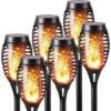 Lot De 6 Lumières Flamme Solaire Extérieure - Lampe Solaire Flamme Vacillante Etanche Lampe Torche Solaire Pour Décoration De Jardin, Patio, Chemins, Pelouse, Halloween, Noël -OSRAM || EUROPALAMP Soldes Boutique 67310497 1