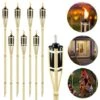 Froadp Torches à Huile Set 90cm Hauteur Torche Avec Mèche De Rechange Et 213ml Bouteille D'huile De Lampe En Fer Lanternes De Jardin En Bambou Portables Décoration Pour Fêtes En Plein Air (12 Pièces) -OSRAM || EUROPALAMP Soldes Boutique 67379604 1