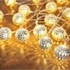 Guirlande Lumineuse Marocaine LED – 6M 40 LED Blanc Chaud Guirlande Lumineuse Boules Argentées Style Oriental Marocain Avec Piles (Pile) -OSRAM || EUROPALAMP Soldes Boutique 67445564 1