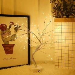Lumière De Table Pour Arbre Bonsaï 108 LED Lumière Artificielle Pour Arbre De Noël Miniature Fonctionnant Sur Batterie/USB Branches Réglables Pour La Décoration Des Vacances à La Maison (blanc Chaud) -OSRAM || EUROPALAMP Soldes Boutique 68767438 2