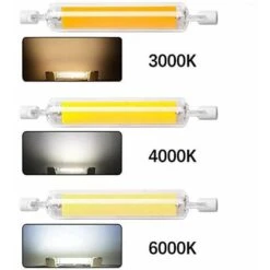 R7S 78mm LED 10W Blanc Chaud 3000K, 500LM, R7S J78 COB LED Linéaire Remplacer Crayon Halogène 40W 50W, Ampoule R7S LED 78mm Slim Pour Mini Projeture/Applique Murale, Non-dimmable, Lot De 2 [Classe éne -OSRAM || EUROPALAMP Soldes Boutique 69124957 4