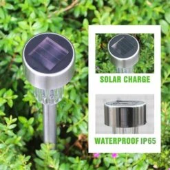 Déstockage Lampe Solaire Exterieure Jardin Au Sol, 10pcs Lampe Jardin Sans Fil LED Décoration Eclairage Solaire Extérieur Pour Chemins Pelouse Etanche IP65 Lumière M Automatique Rechargeable Blanc F -OSRAM || EUROPALAMP Soldes Boutique 69250972 3