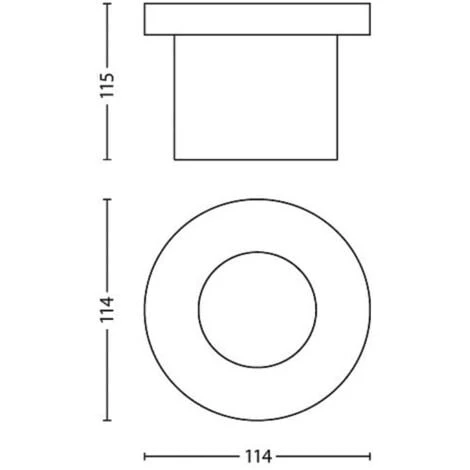 Philips MOSS Spot Enterré LED 1x3W - Diamètre 10,5 - Inox 5 Philips MOSS Spot Enterré LED 1x3W - Diamètre 10,5 - Inox – Image 3