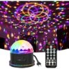 Boule Disco 48LEDs, Boule à Facette Avec Lecteur De Musique Et Haut-parleurs Doubles, Jeux De Lumière Pour Soirée Avec 3 Modes Activés Par Le Son Pour DJ, Noël, Bar Et Fête [Classe énergétique A+++] -OSRAM || EUROPALAMP Soldes Boutique 70834481 1