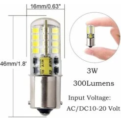Lot De 2 Ampoules LED B15 AC/DC 12 V Ba15s - 300 Lumens - 3 W - Blanc Froid 6000 K-30 W - équivalent à Une Lampe Halogène De Rechange Pour Voiture, Remorque, Camping-car, Bateau, Yard 8 Lot De 2 Ampoules LED B15 AC/DC 12 V Ba15s - 300 Lumens - 3 W - Blanc Froid 6000 K-30 W - équivalent à Une Lampe Halogène De Rechange Pour Voiture, Remorque, Camping-car, Bateau, Yard -OSRAM || EUROPALAMP Soldes Boutique 71047650 2