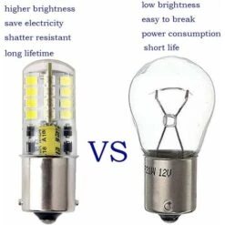 Lot De 2 Ampoules LED B15 AC/DC 12 V Ba15s - 300 Lumens - 3 W - Blanc Froid 6000 K-30 W - équivalent à Une Lampe Halogène De Rechange Pour Voiture, Remorque, Camping-car, Bateau, Yard 11 Lot De 2 Ampoules LED B15 AC/DC 12 V Ba15s - 300 Lumens - 3 W - Blanc Froid 6000 K-30 W - équivalent à Une Lampe Halogène De Rechange Pour Voiture, Remorque, Camping-car, Bateau, Yard -OSRAM || EUROPALAMP Soldes Boutique 71047650 5