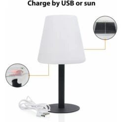 Lampe De Table Solaire Smartwares OSL-50012, Utilisation Int�rieure Ou Ext�rieure, Intensit� Variable, Lumi�re Blanc Chaud -OSRAM || EUROPALAMP Soldes Boutique 71249048 3