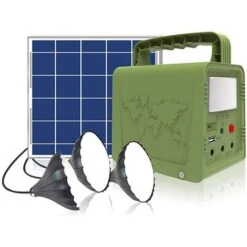 Solaire Lampes 3 Ampoules LED Kits De Générateur D'énergie Solaire Portable - 13000mAh/42Wh