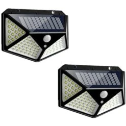 Lampe Solaire 100LED IP65 étanche Extérieur - 2 Pack