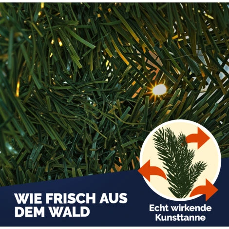 Guirlande De Noël Lumineuse Décoration En Sapin Artificiel Avec Lumières Blanc Chaud Pour Porte Fenêtre Balustrade-5m 100 LEDs (en) 7 Guirlande De Noël Lumineuse Décoration En Sapin Artificiel Avec Lumières Blanc Chaud Pour Porte Fenêtre Balustrade-5m 100 LEDs (en) – Image 5