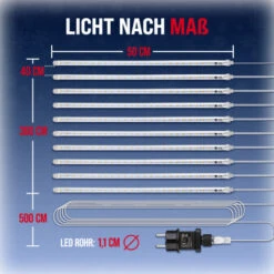 Guirlande Lumineuse LED 8,6 M 480 LED Effet Pluie De Météorites Gouttes Diamants Stalactite IP 44 Intérieur Extérieur Noël - Modèle Au Choix-Blanc -OSRAM || EUROPALAMP Soldes Boutique 71588348 3