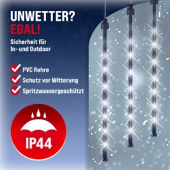 Guirlande Lumineuse LED 8,6 M 480 LED Effet Pluie De Météorites Gouttes Diamants Stalactite IP 44 Intérieur Extérieur Noël - Modèle Au Choix-Blanc -OSRAM || EUROPALAMP Soldes Boutique 71588348 4